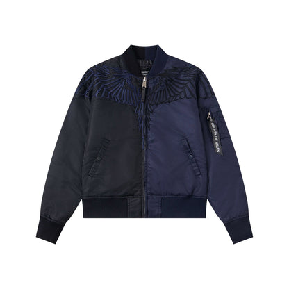250923 New high-quality patchwork baseball collar jacket