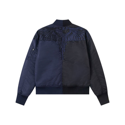 250923 New high-quality patchwork baseball collar jacket