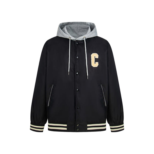 250930 new high-quality hooded jacket with a patchwork cap design