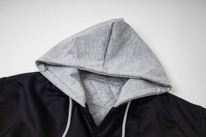250930 new high-quality hooded jacket with a patchwork cap design