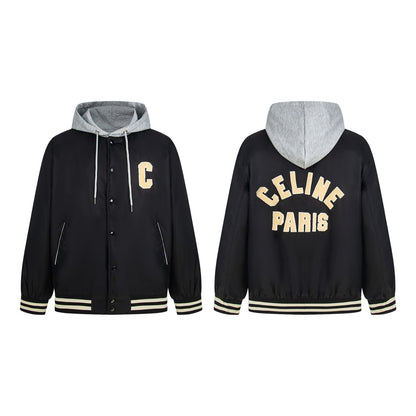 250930 new high-quality hooded jacket with a patchwork cap design