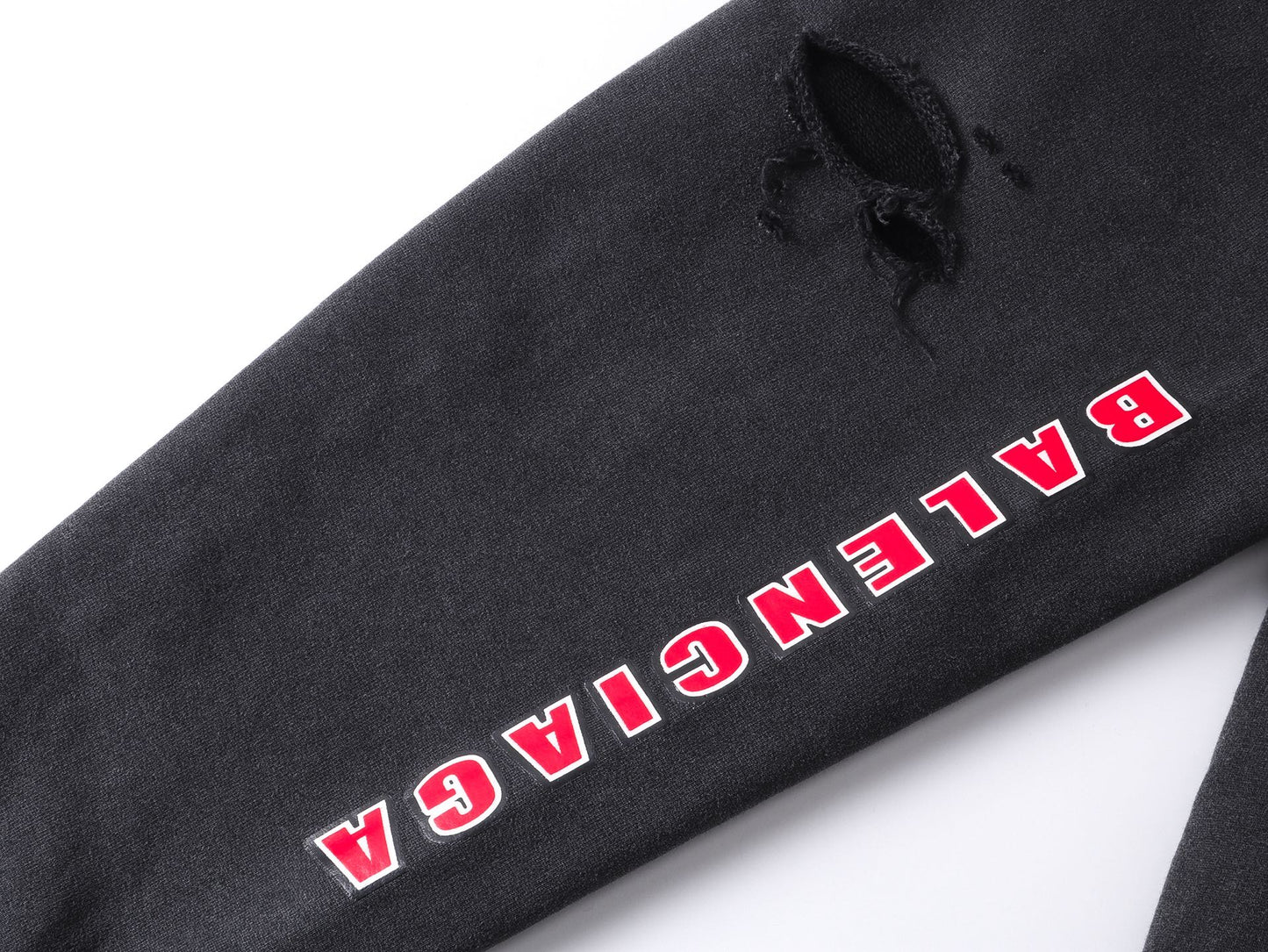 250930 new high-quality racing suit series of distressed and heavy-duty hooded sweatshirts