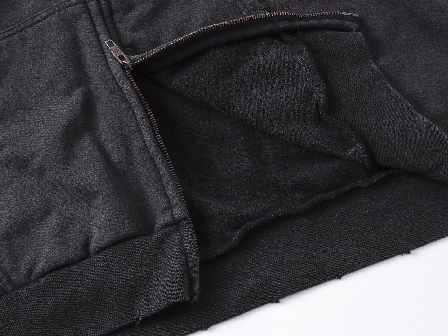 250930 new high-quality racing suit series of distressed and heavy-duty hooded sweatshirts