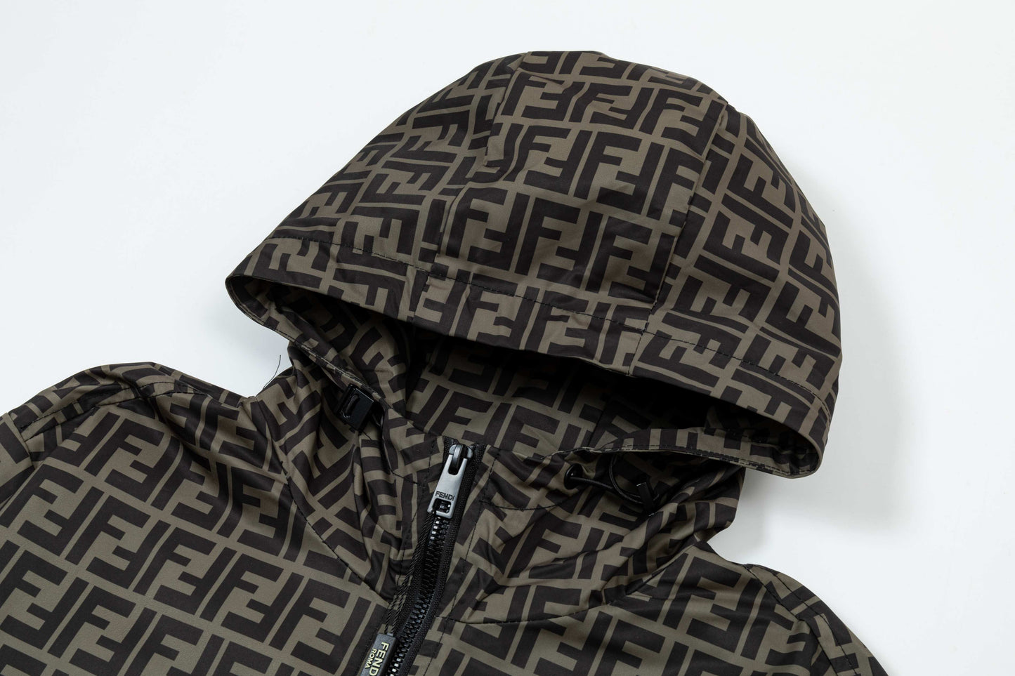 250930 New high-quality spliced full-print zipper hooded jacket