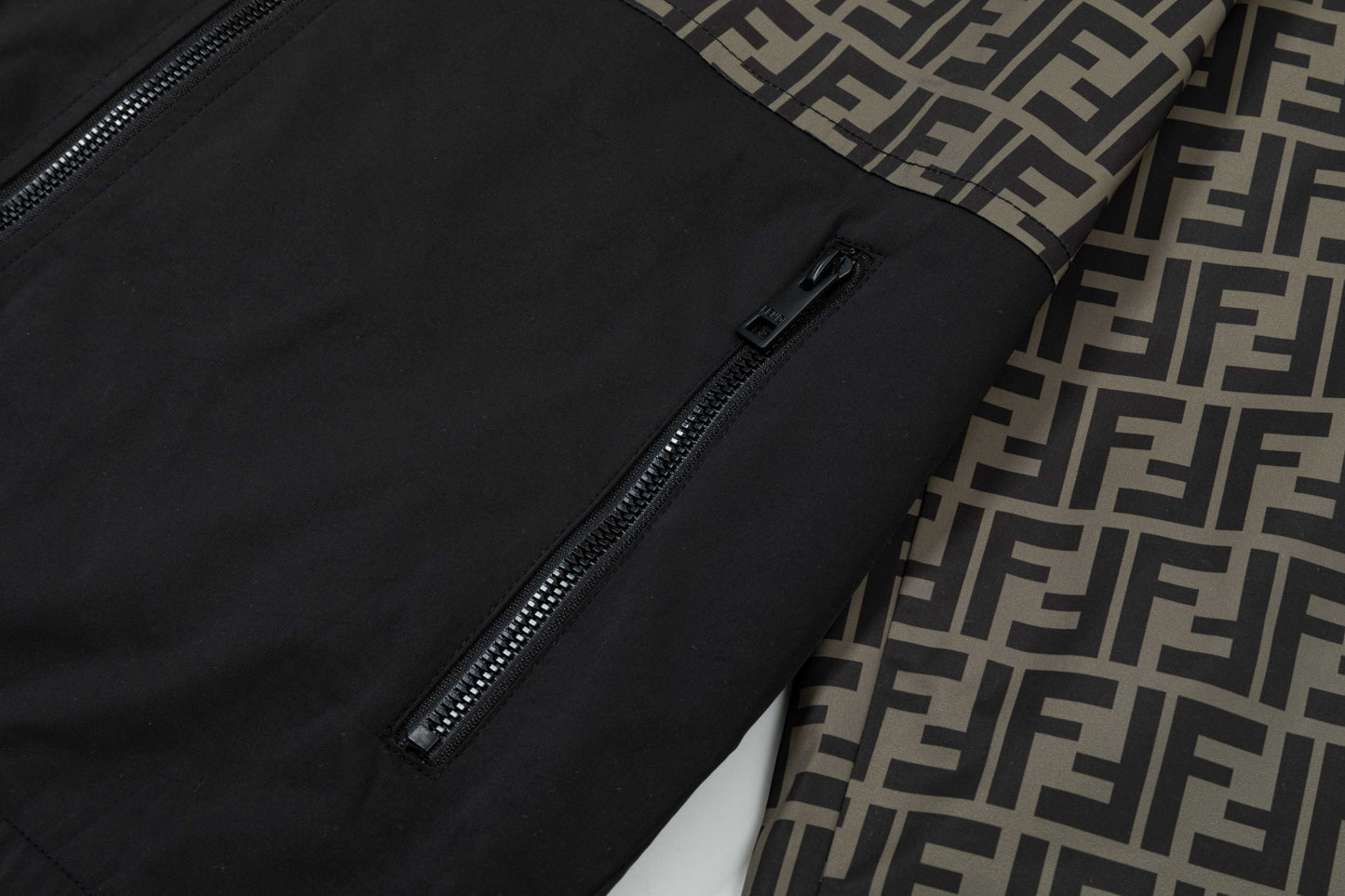 250930 New high-quality spliced full-print zipper hooded jacket