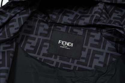 250930 New high-quality spliced full-print zipper hooded jacket