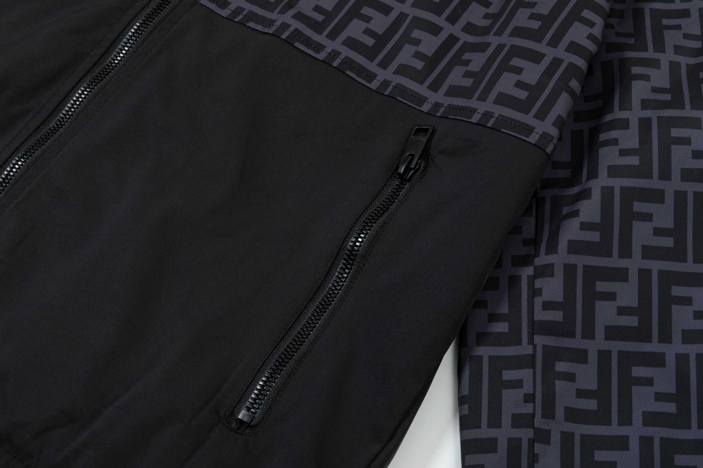 250930 New high-quality spliced full-print zipper hooded jacket