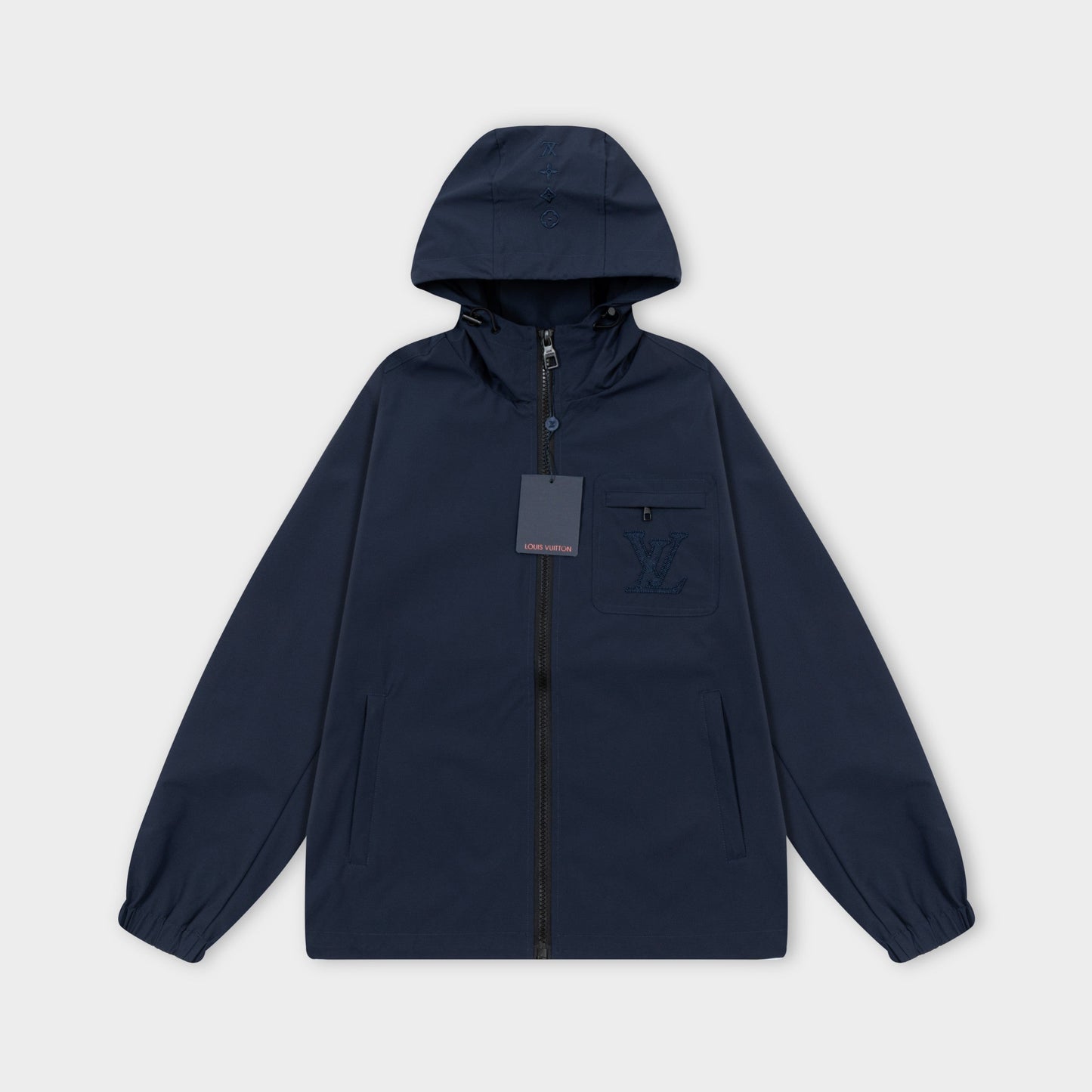 250930 new high-quality pocket logo zipper hooded jacket