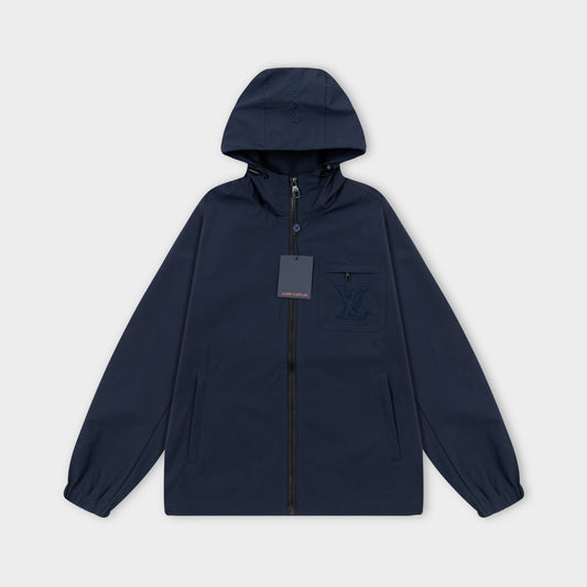 250930 new high-quality pocket logo zipper hooded jacket