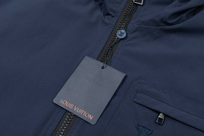 250930 new high-quality pocket logo zipper hooded jacket