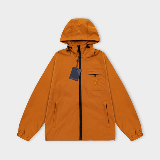 250930 new high-quality pocket logo zipper hooded jacket
