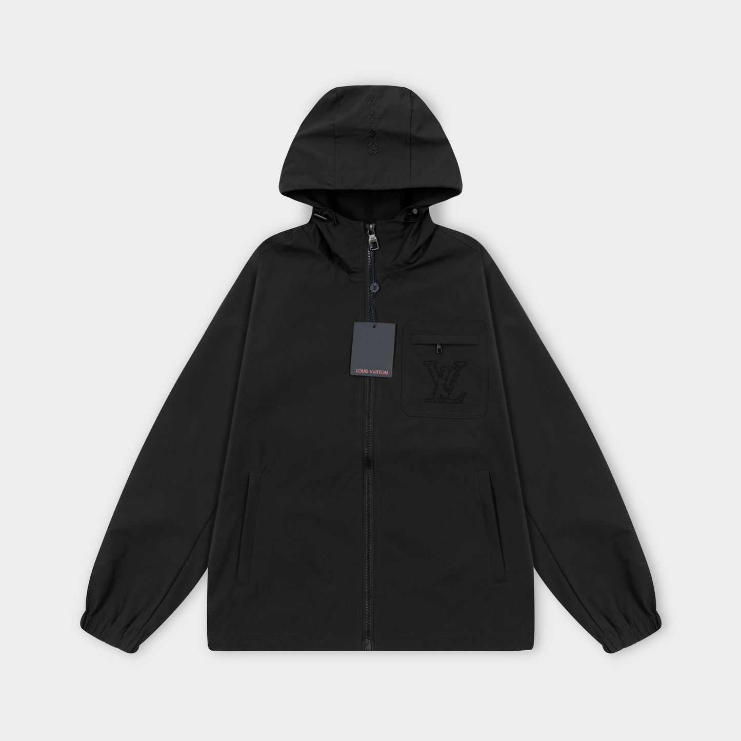 250930 new high-quality pocket logo zipper hooded jacket
