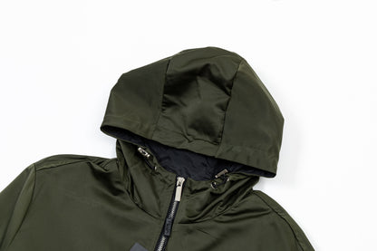 250930 new high-quality custom patchwork zipper hooded jacket