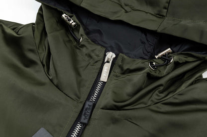 250930 new high-quality custom patchwork zipper hooded jacket