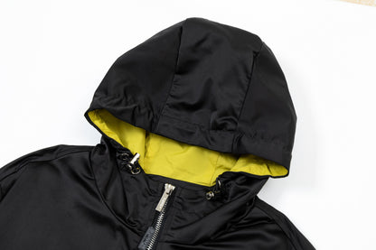 250930 new high-quality custom patchwork zipper hooded jacket