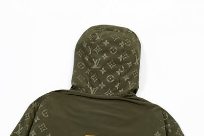 250930 A new high-quality custom full-print patchwork zipper hooded jacket