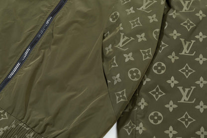 250930 A new high-quality custom full-print patchwork zipper hooded jacket