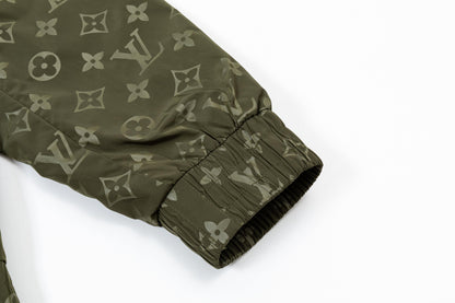 250930 A new high-quality custom full-print patchwork zipper hooded jacket
