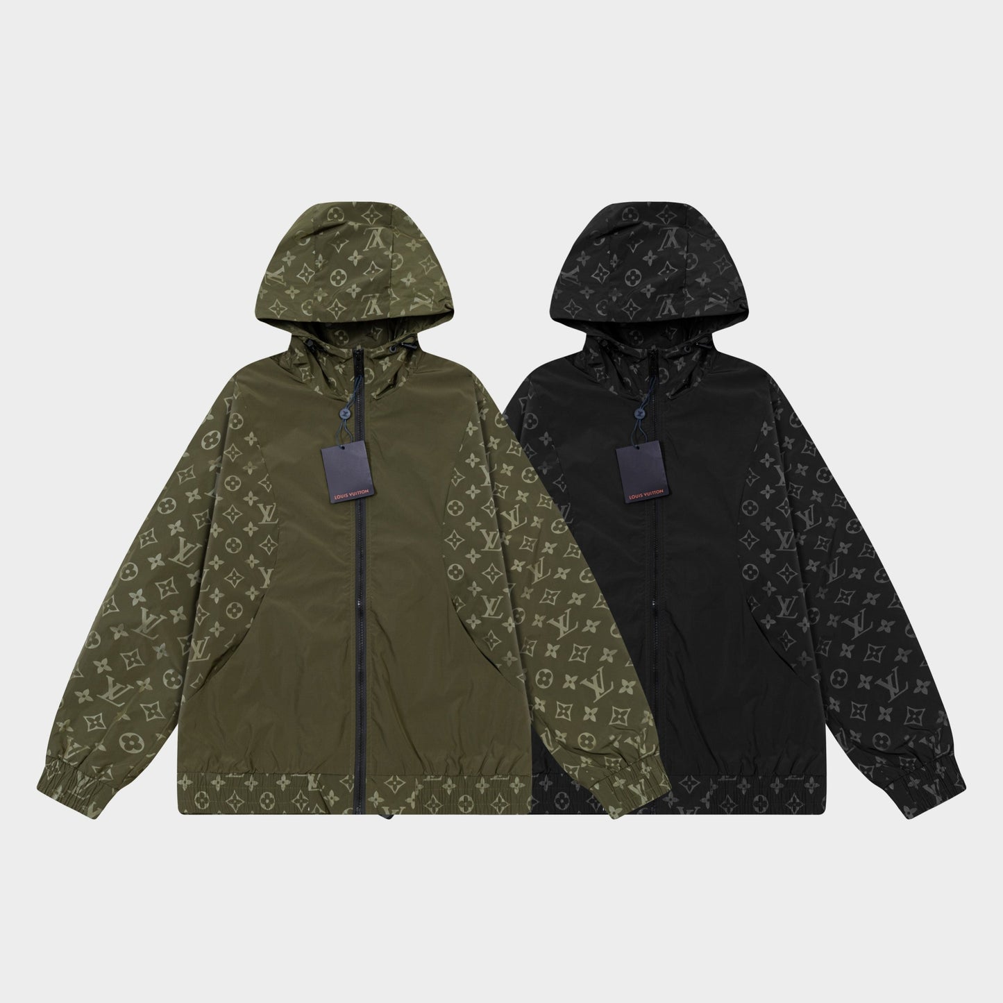 250930 A new high-quality custom full-print patchwork zipper hooded jacket