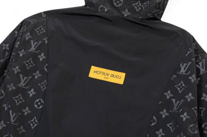 250930 A new high-quality custom full-print patchwork zipper hooded jacket