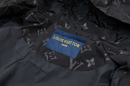 250930 A new high-quality custom full-print patchwork zipper hooded jacket