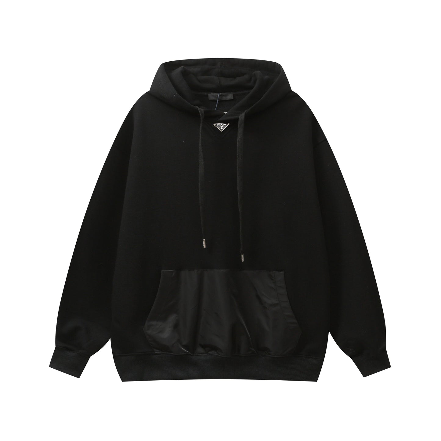 250930 new high-quality hoodie with a triangular logo patchwork decoration