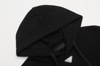 250930 new high-quality hoodie with a triangular logo patchwork decoration