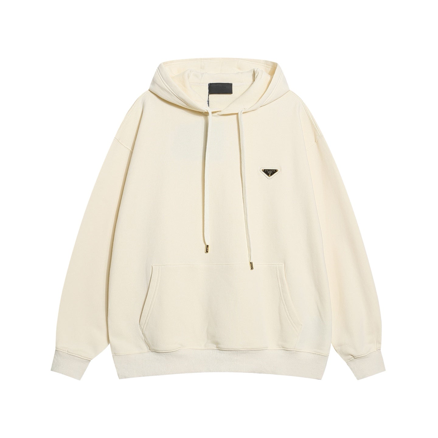 250930 New high-quality large logo triangular label round neck hoodie
