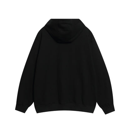 250930 New high-quality large logo triangular label round neck hoodie