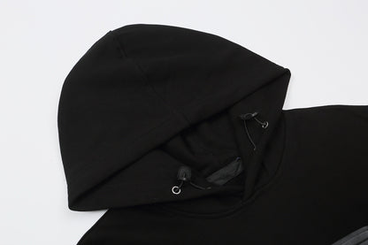 250930 New high-quality large logo triangular label round neck hoodie