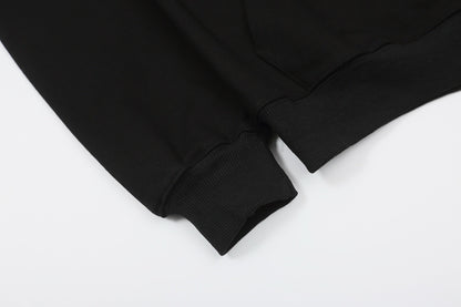 250930 New high-quality large logo triangular label round neck hoodie