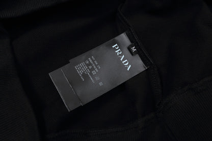 250930 New high-quality large logo triangular label round neck hoodie