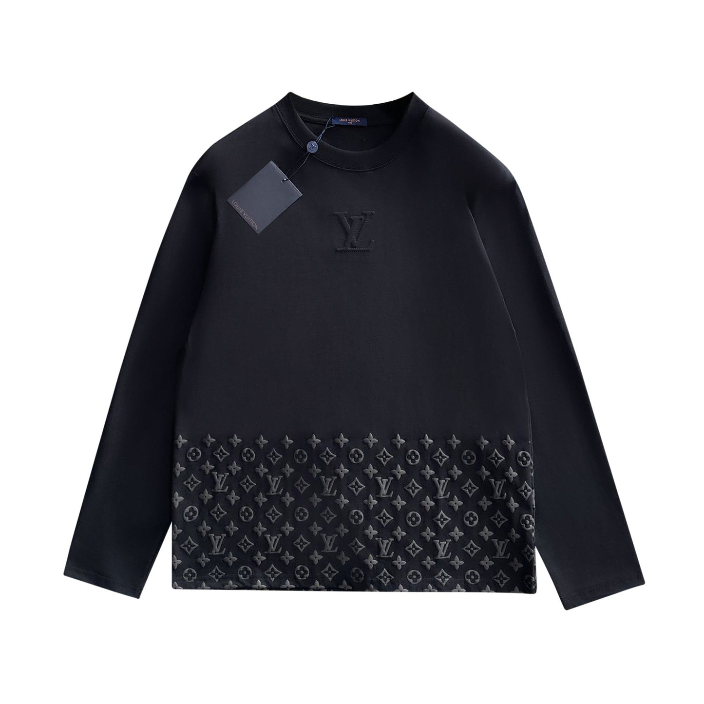 250930 New high-quality textured round-neck long-sleeved style