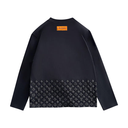 250930 New high-quality textured round-neck long-sleeved style