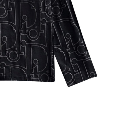 250930 New high-quality textured full-printed round-neck long-sleeved style