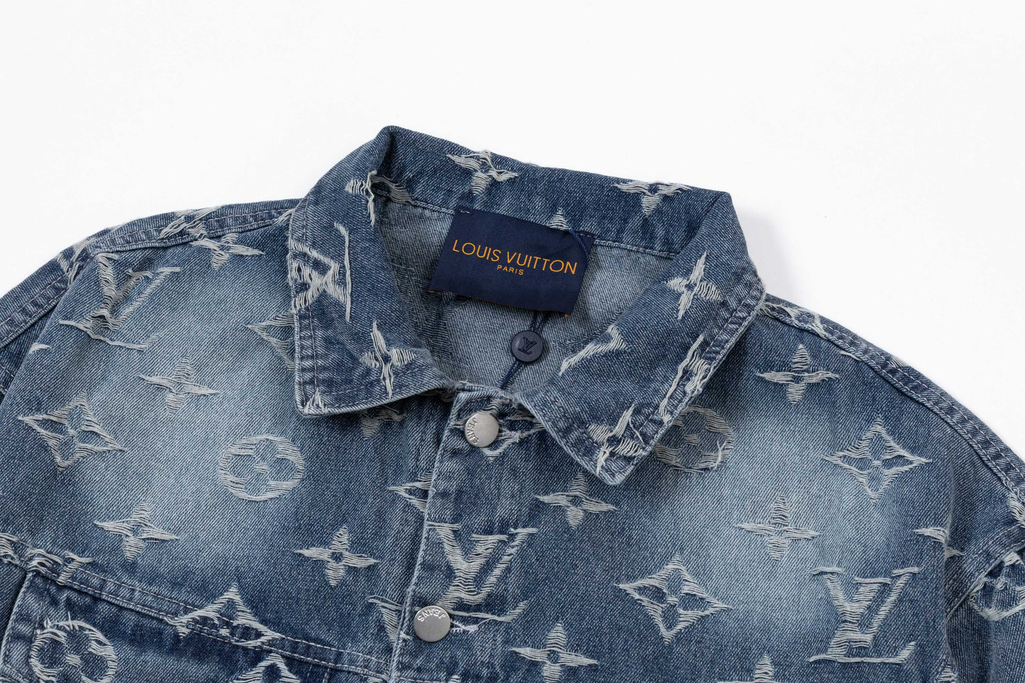 250930 new high-quality jacquard full-print denim jacket