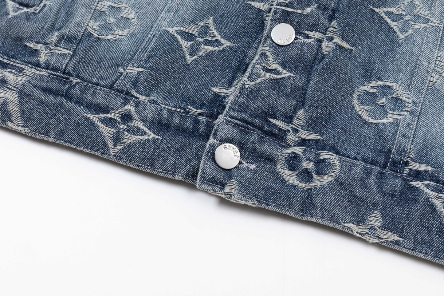 250930 new high-quality jacquard full-print denim jacket
