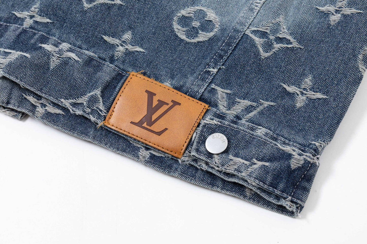 250930 new high-quality jacquard full-print denim jacket