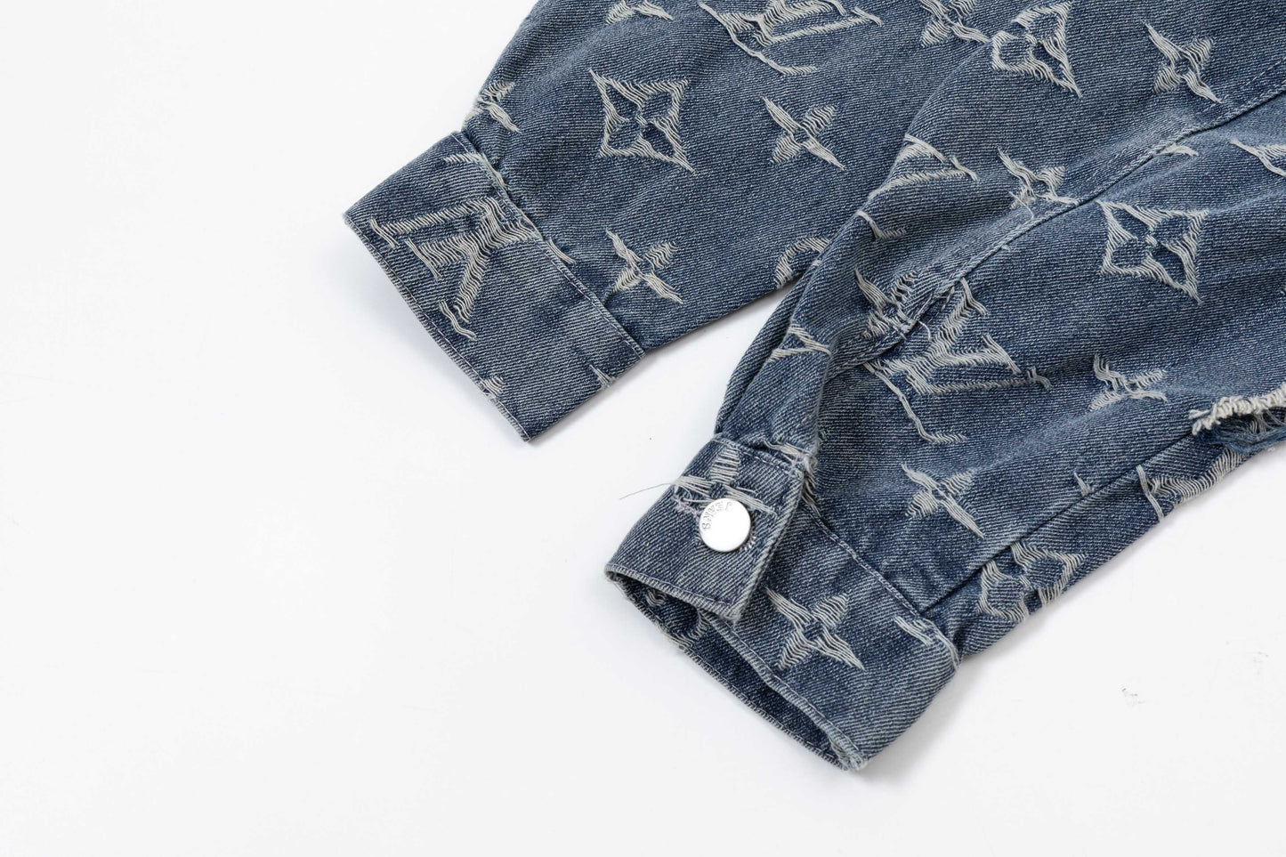 250930 new high-quality jacquard full-print denim jacket