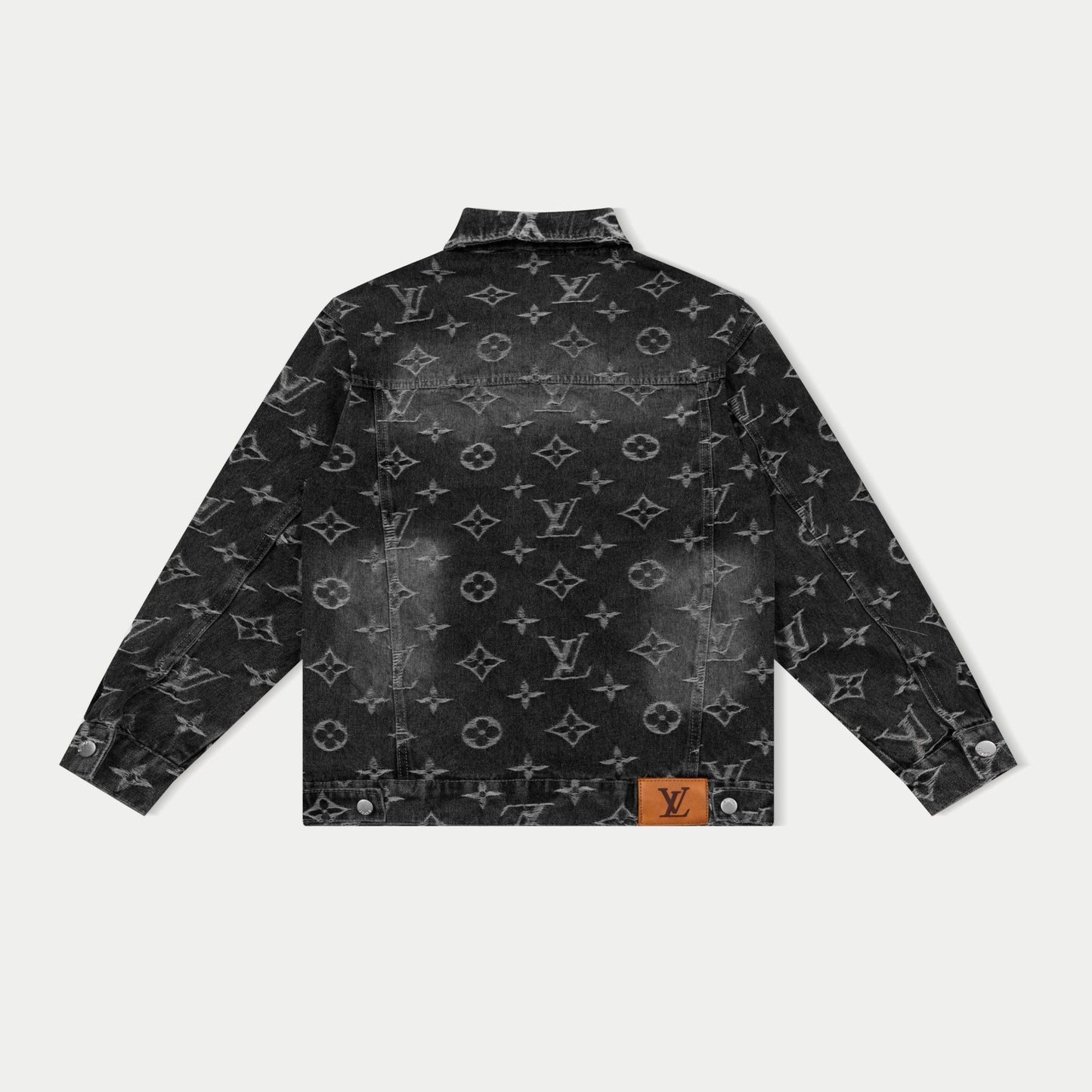250930 new high-quality jacquard full-print denim jacket