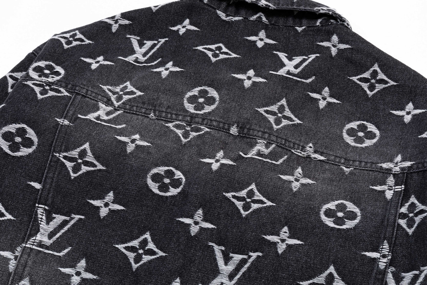 250930 new high-quality jacquard full-print denim jacket