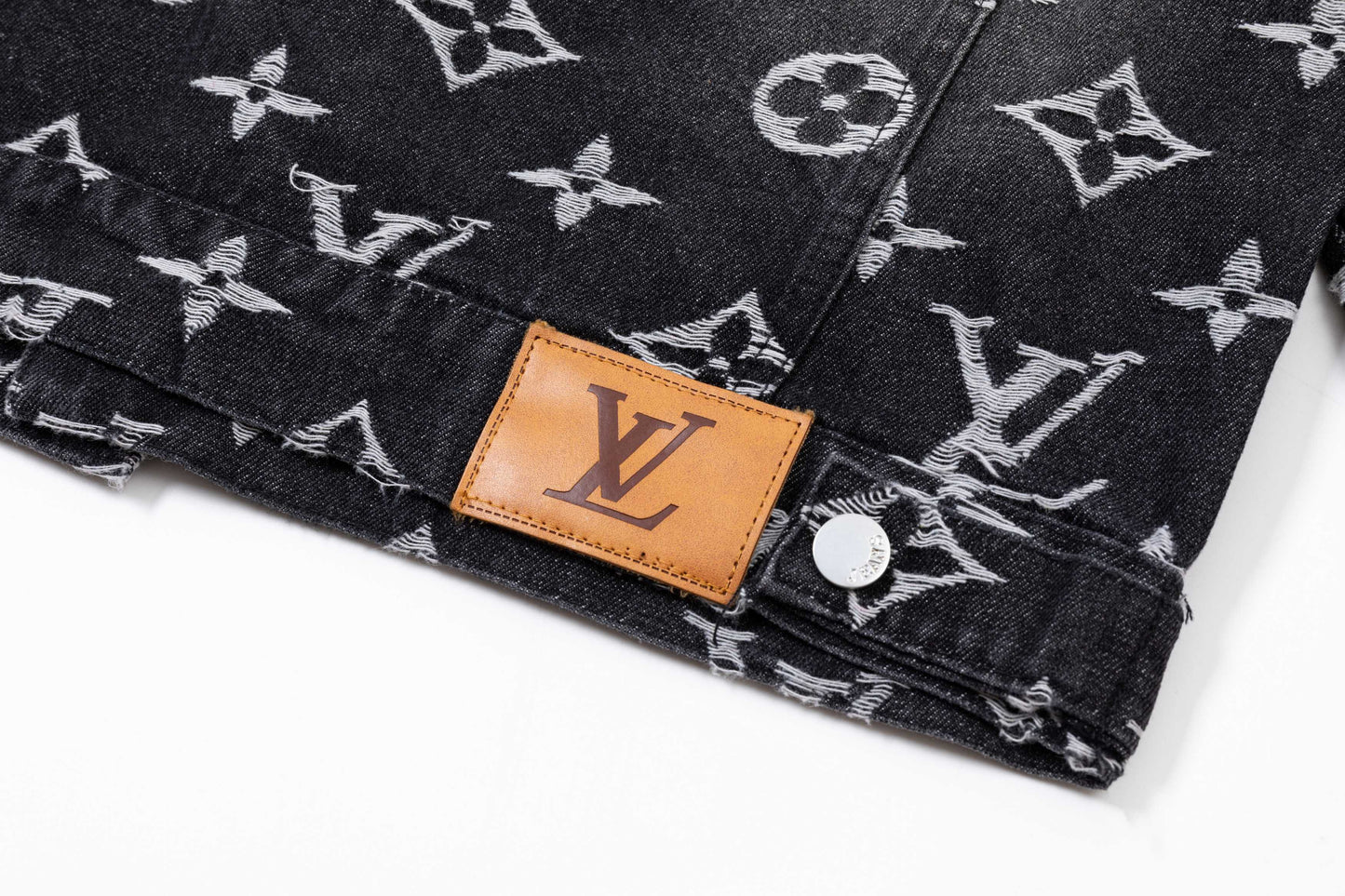 250930 new high-quality jacquard full-print denim jacket