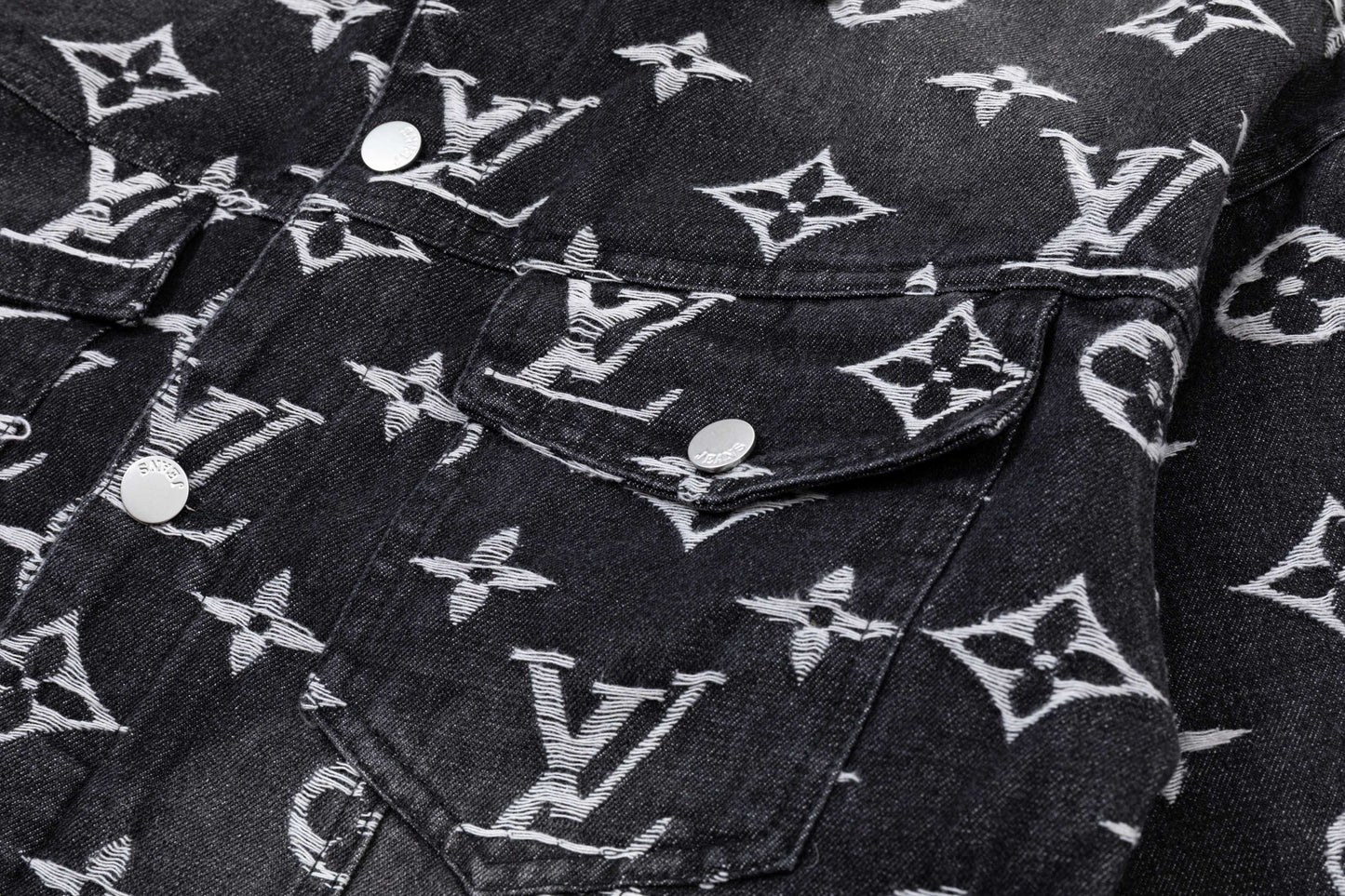 250930 new high-quality jacquard full-print denim jacket