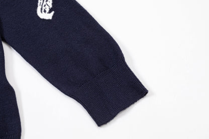 250930 New high-quality wool round-neck sweater with feather design