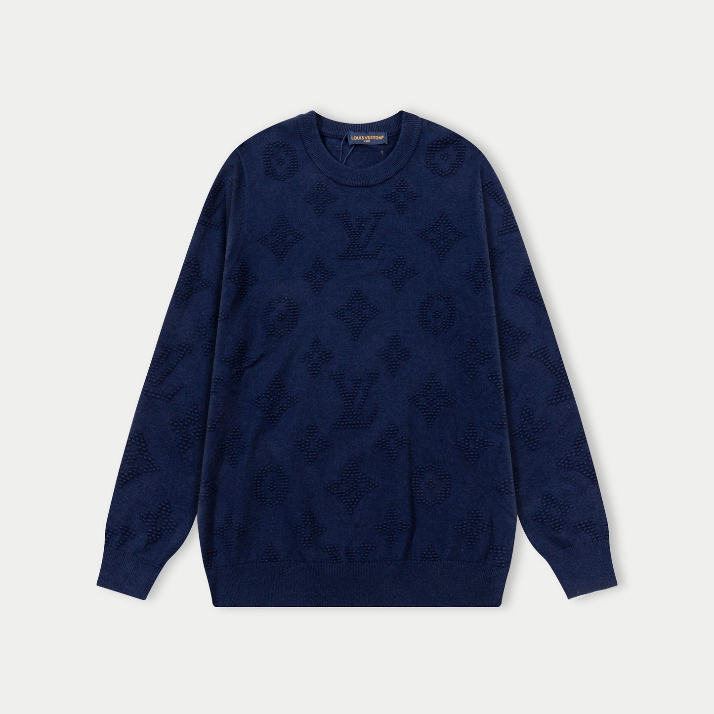 250930 New high-quality full-printed wool round-neck sweater