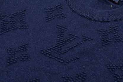 250930 New high-quality full-printed wool round-neck sweater