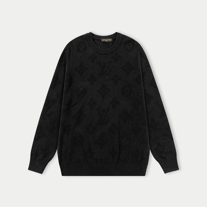 250930 New high-quality full-printed wool round-neck sweater