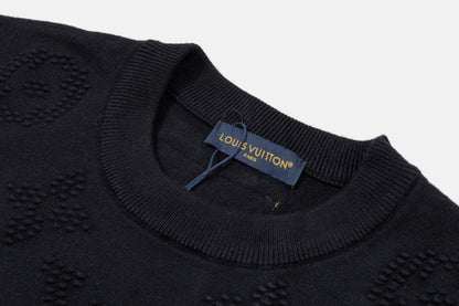 250930 New high-quality full-printed wool round-neck sweater