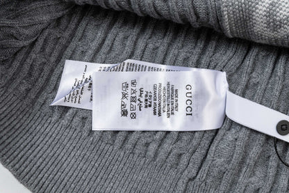250930 new high-quality half-sided full-print wool round-neck sweater