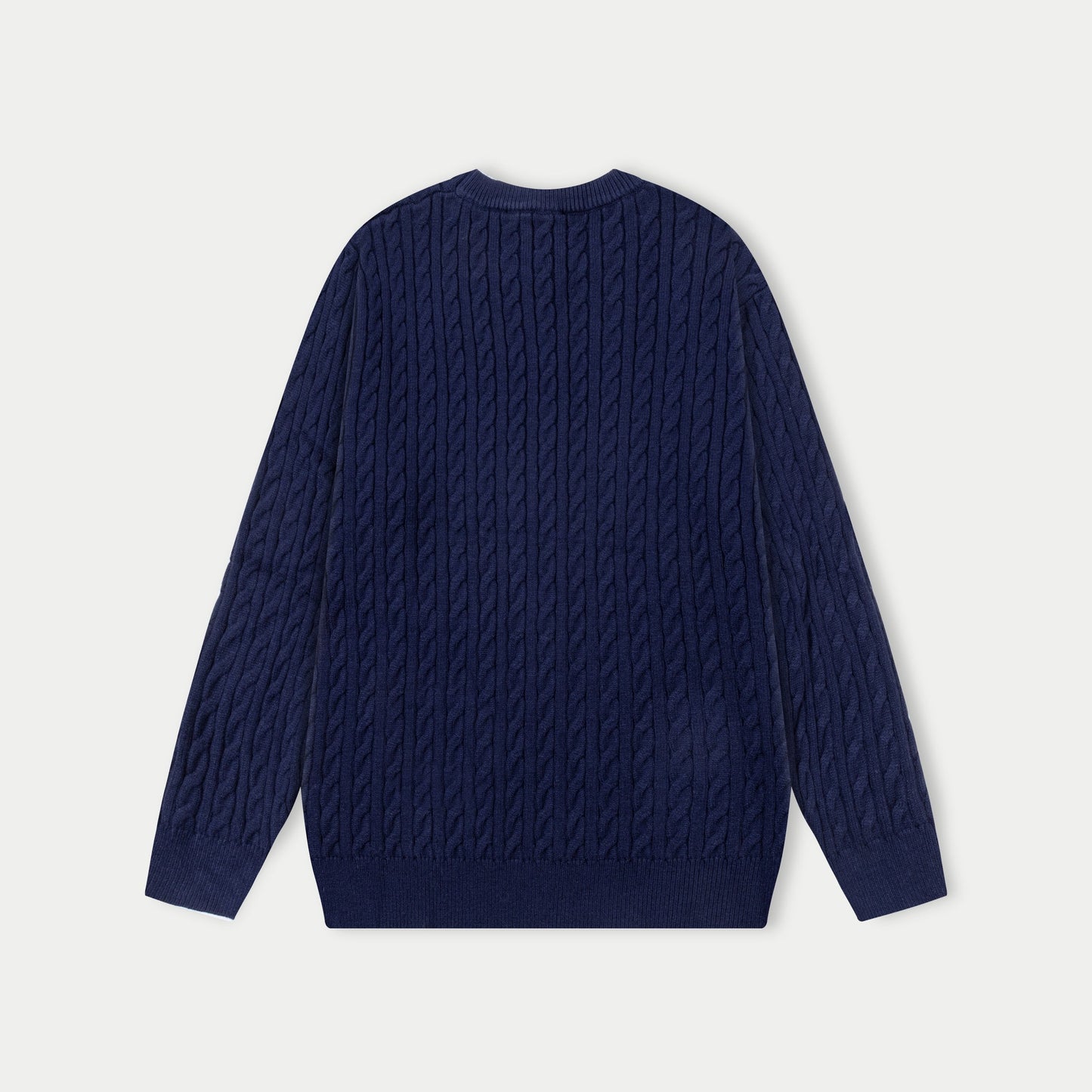 250930 new high-quality half-sided full-print wool round-neck sweater
